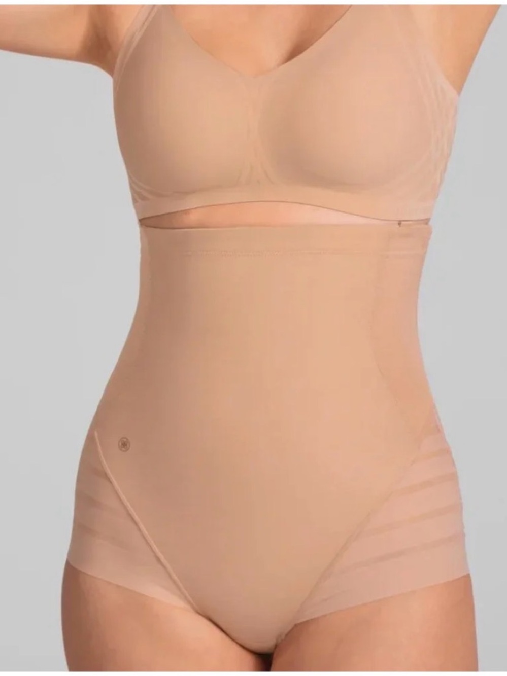 NWT Honeylove High-Waist Shaping Queen Brief, Sand, Size XL